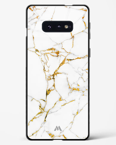 Calacatta White Marble Glass Case Phone Cover-(Samsung)