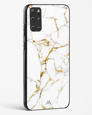 Calacatta White Marble Glass Case Phone Cover-(Samsung)