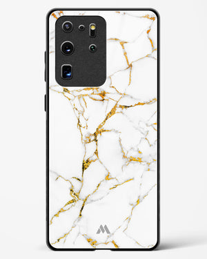 Calacatta White Marble Glass Case Phone Cover (Samsung)