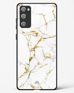 Calacatta White Marble Glass Case Phone Cover-(Samsung)