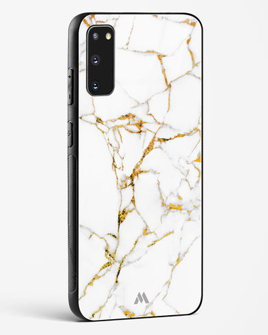 Calacatta White Marble Glass Case Phone Cover-(Samsung)