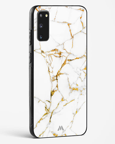 Calacatta White Marble Glass Case Phone Cover (Samsung)
