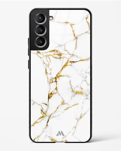 Calacatta White Marble Glass Case Phone Cover (Samsung)