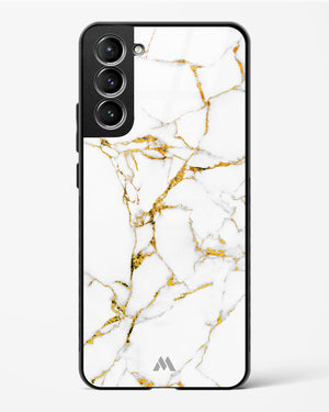 Calacatta White Marble Glass Case Phone Cover-(Samsung)