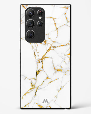Calacatta White Marble Glass Case Phone Cover (Samsung)