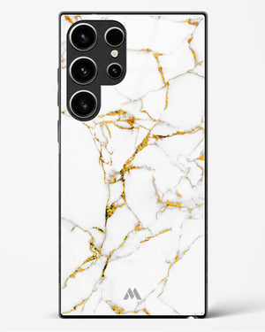 Calacatta White Marble Glass Case Phone Cover (Samsung)