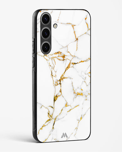 Calacatta White Marble Glass Case Phone Cover-(Samsung)