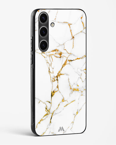 Calacatta White Marble Glass Case Phone Cover-(Samsung)