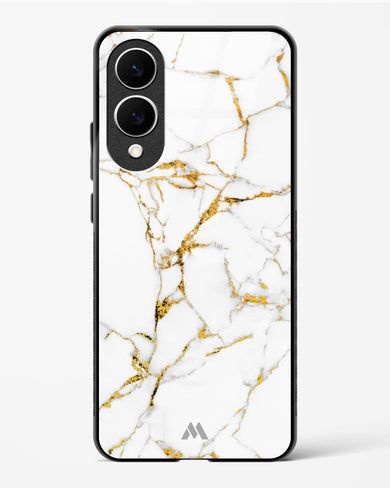 Calacatta White Marble Glass Case Phone Cover (Samsung)