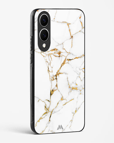 Calacatta White Marble Glass Case Phone Cover (Samsung)