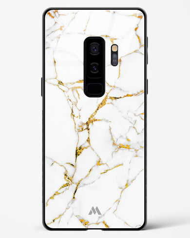 Calacatta White Marble Glass Case Phone Cover-(Samsung)