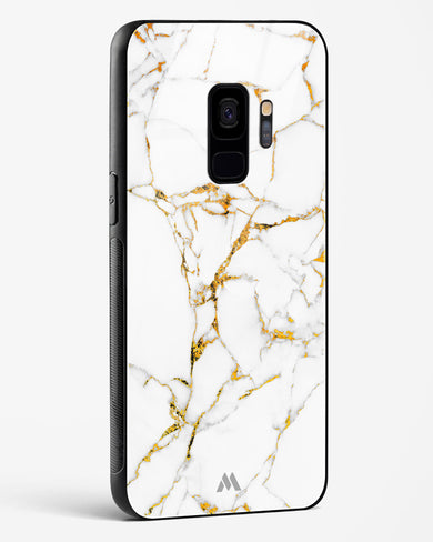 Calacatta White Marble Glass Case Phone Cover (Samsung)