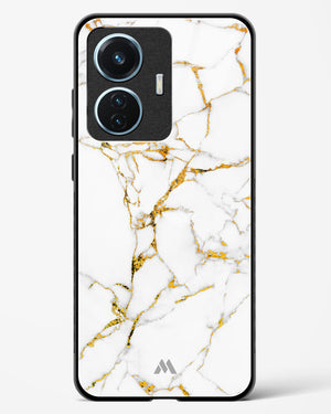 Calacatta White Marble Glass Case Phone Cover (Vivo)