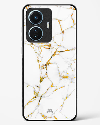 Calacatta White Marble Glass Case Phone Cover (Vivo)