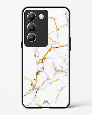 Calacatta White Marble Glass Case Phone Cover (Vivo)