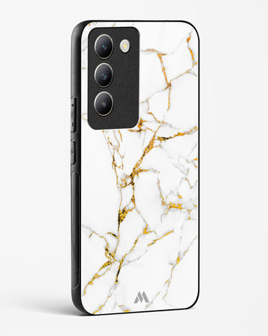 Calacatta White Marble Glass Case Phone Cover (Vivo)