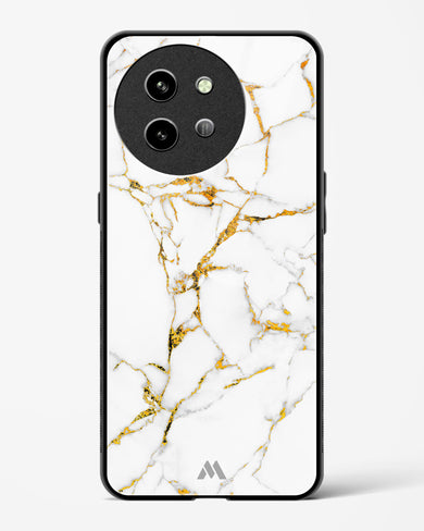 Calacatta White Marble Glass Case Phone Cover (Vivo)