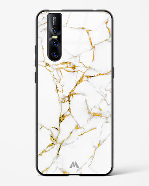 Calacatta White Marble Glass Case Phone Cover (Vivo)