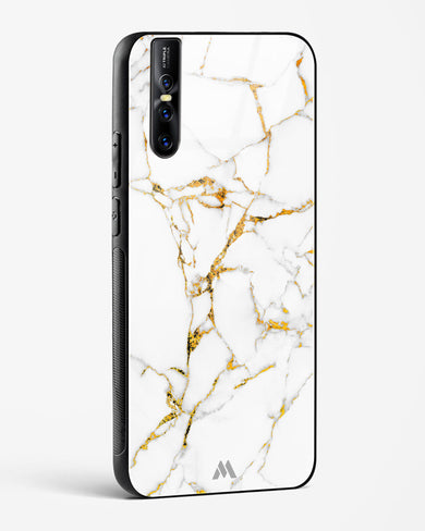 Calacatta White Marble Glass Case Phone Cover-(Vivo)