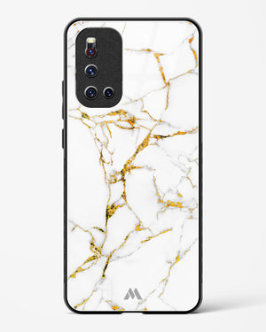Calacatta White Marble Glass Case Phone Cover (Vivo)