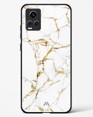 Calacatta White Marble Glass Case Phone Cover-(Vivo)