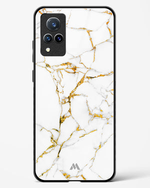 Calacatta White Marble Glass Case Phone Cover (Vivo)