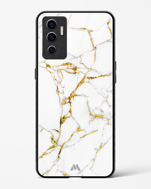 Calacatta White Marble Glass Case Phone Cover-(Vivo)