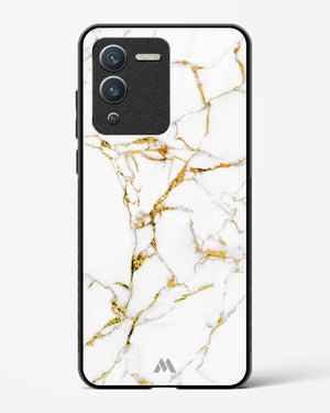 Calacatta White Marble Glass Case Phone Cover-(Vivo)