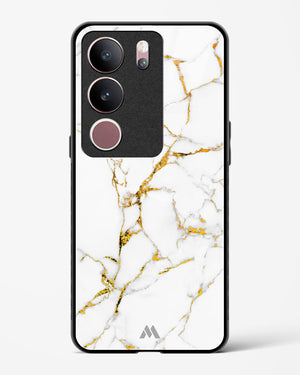 Calacatta White Marble Glass Case Phone Cover (Vivo)