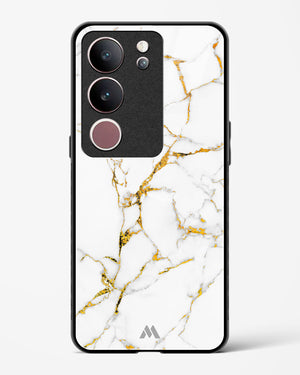 Calacatta White Marble Glass Case Phone Cover (Vivo)