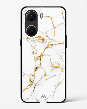 Calacatta White Marble Glass Case Phone Cover (Vivo)