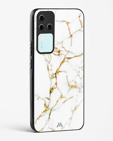Calacatta White Marble Glass Case Phone Cover (Vivo)