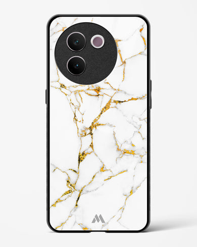 Calacatta White Marble Glass Case Phone Cover (Vivo)