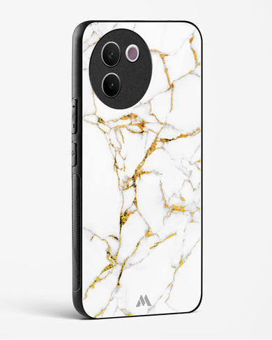 Calacatta White Marble Glass Case Phone Cover (Vivo)