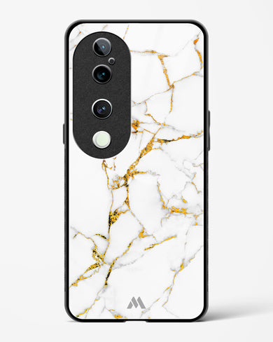 Calacatta White Marble Glass Case Phone Cover (Vivo)