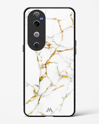 Calacatta White Marble Glass Case Phone Cover (Vivo)