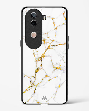 Calacatta White Marble Glass Case Phone Cover (Vivo)