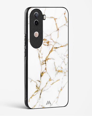 Calacatta White Marble Glass Case Phone Cover (Vivo)