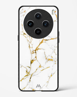Calacatta White Marble Glass Case Phone Cover (Vivo)