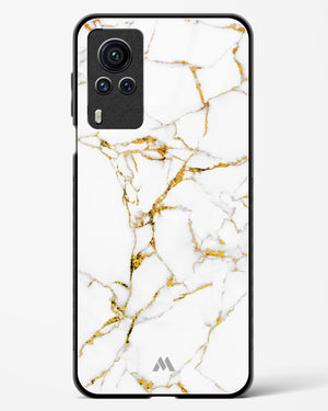 Calacatta White Marble Glass Case Phone Cover (Vivo)
