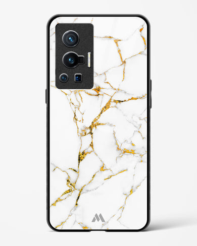 Calacatta White Marble Glass Case Phone Cover (Vivo)