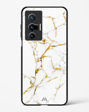Calacatta White Marble Glass Case Phone Cover (Vivo)