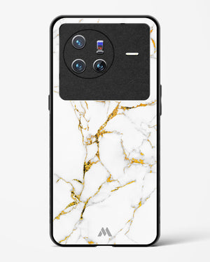 Calacatta White Marble Glass Case Phone Cover-(Vivo)