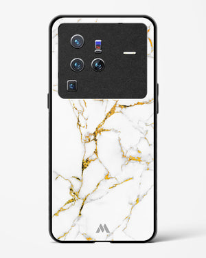 Calacatta White Marble Glass Case Phone Cover (Vivo)