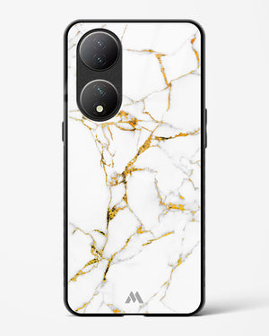 Calacatta White Marble Glass Case Phone Cover (Vivo)