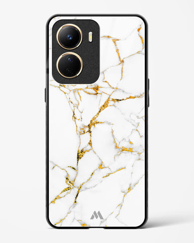 Calacatta White Marble Glass Case Phone Cover-(Vivo)