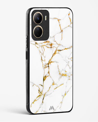 Calacatta White Marble Glass Case Phone Cover-(Vivo)