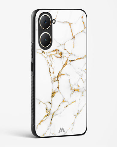 Calacatta White Marble Glass Case Phone Cover (Vivo)