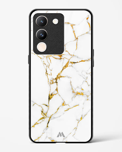 Calacatta White Marble Glass Case Phone Cover (Vivo)