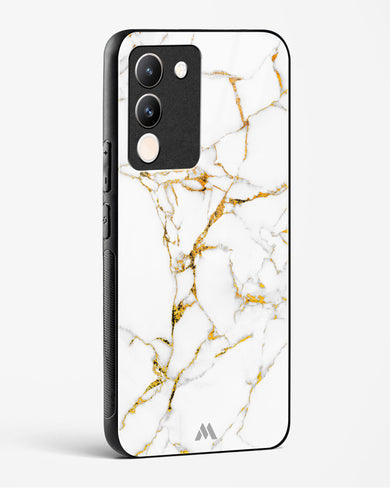 Calacatta White Marble Glass Case Phone Cover (Vivo)